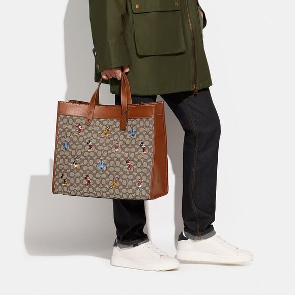 ALMOST PERFECT Disney X Coach Field Tote Bag 40 - Picture 6 of 8